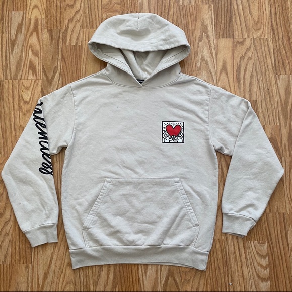 TALENTLESS x KIETH HARING MENS BONE HOODIE XS S XL - Picture 4 of 16